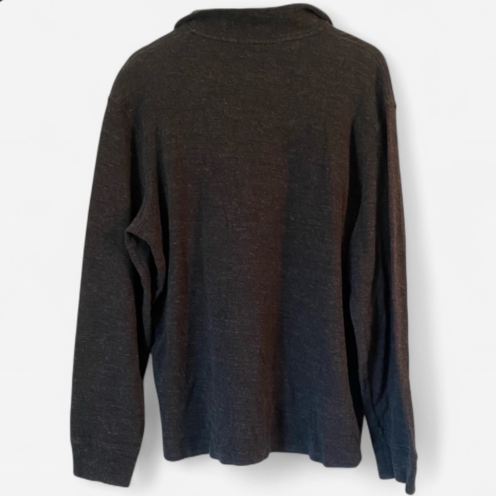 Polo Ralph Lauren Men’s Estate Rib Gray Quarter Zip Pullover Sweater Size Large - Picture 2 of 6
